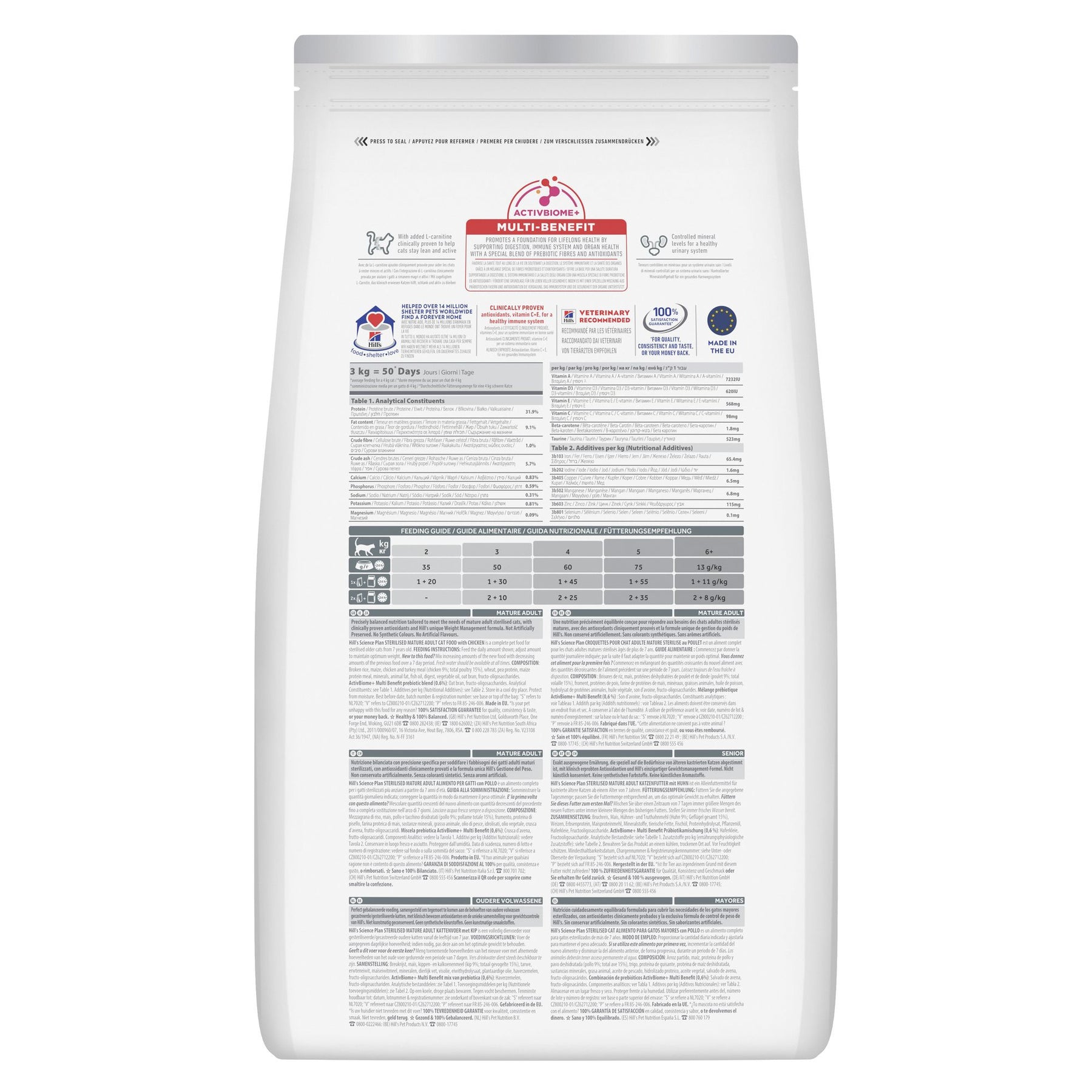 Sterilised Mature Adult Katzenfutter Packshot
