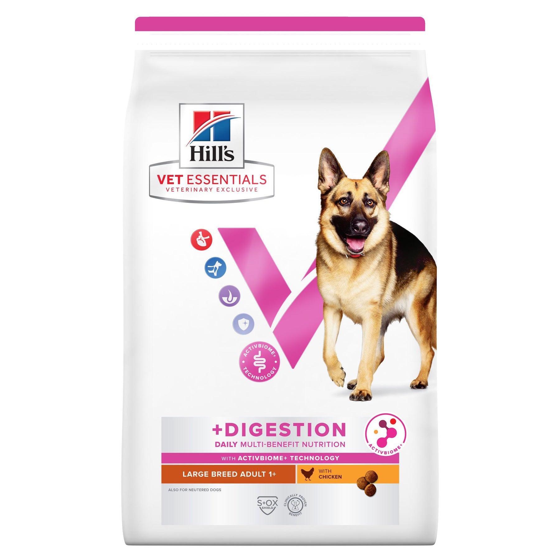 MULTI-BENEFIT + Digestion Adult 1+ Large Breed Hundefutter mit Huhn Packshot
