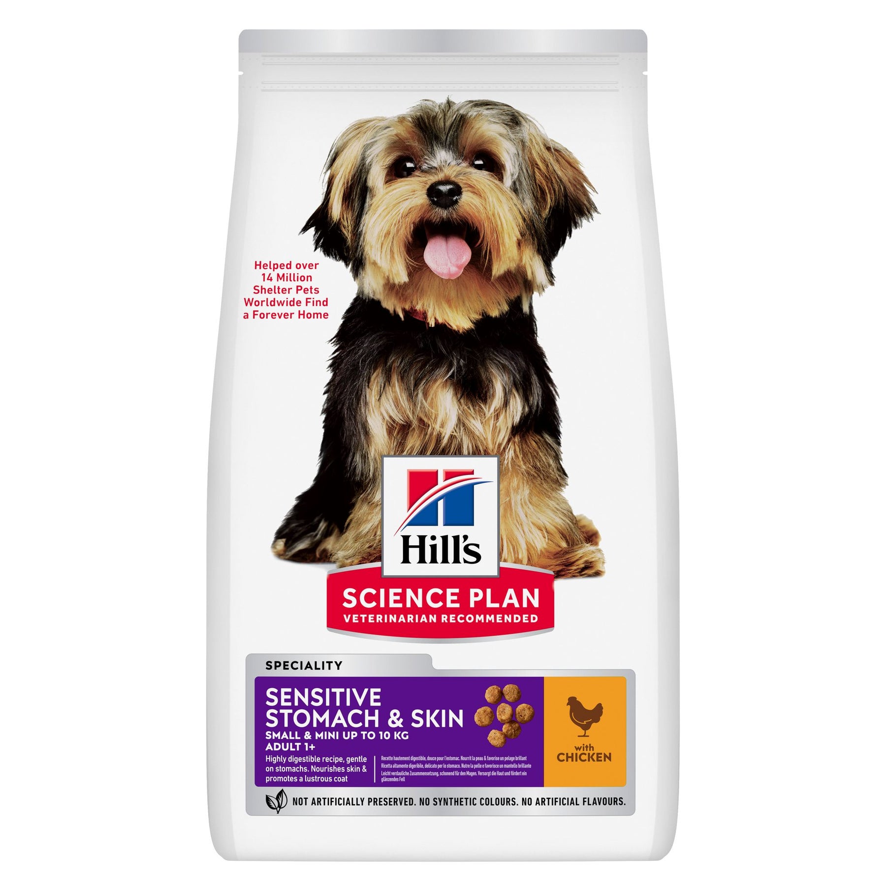 Sensitive Stomach & Skin Small & Mini Adult Hundefutter Packshot