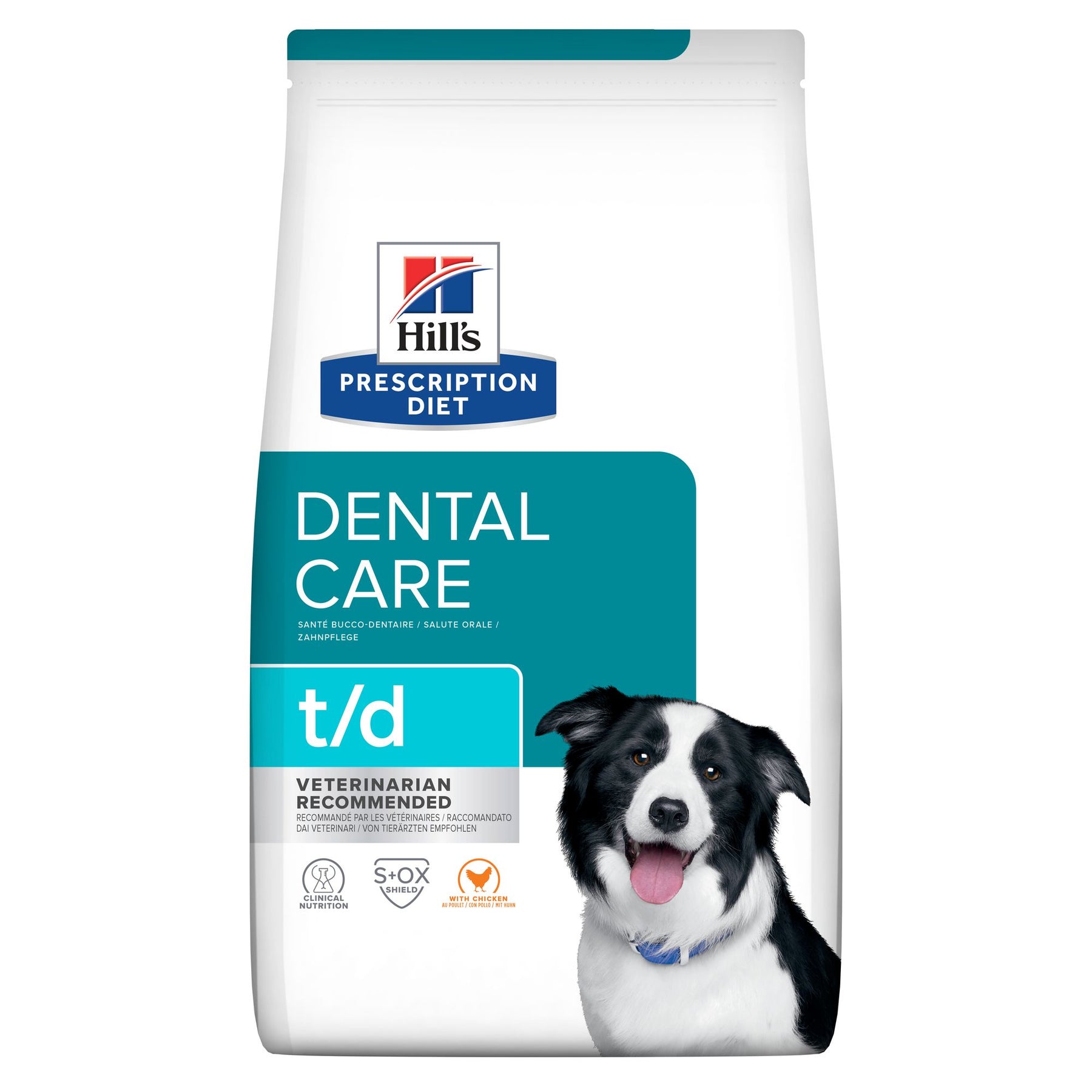 t/d Trockenfutter für Hunde mit Huhn Packshot