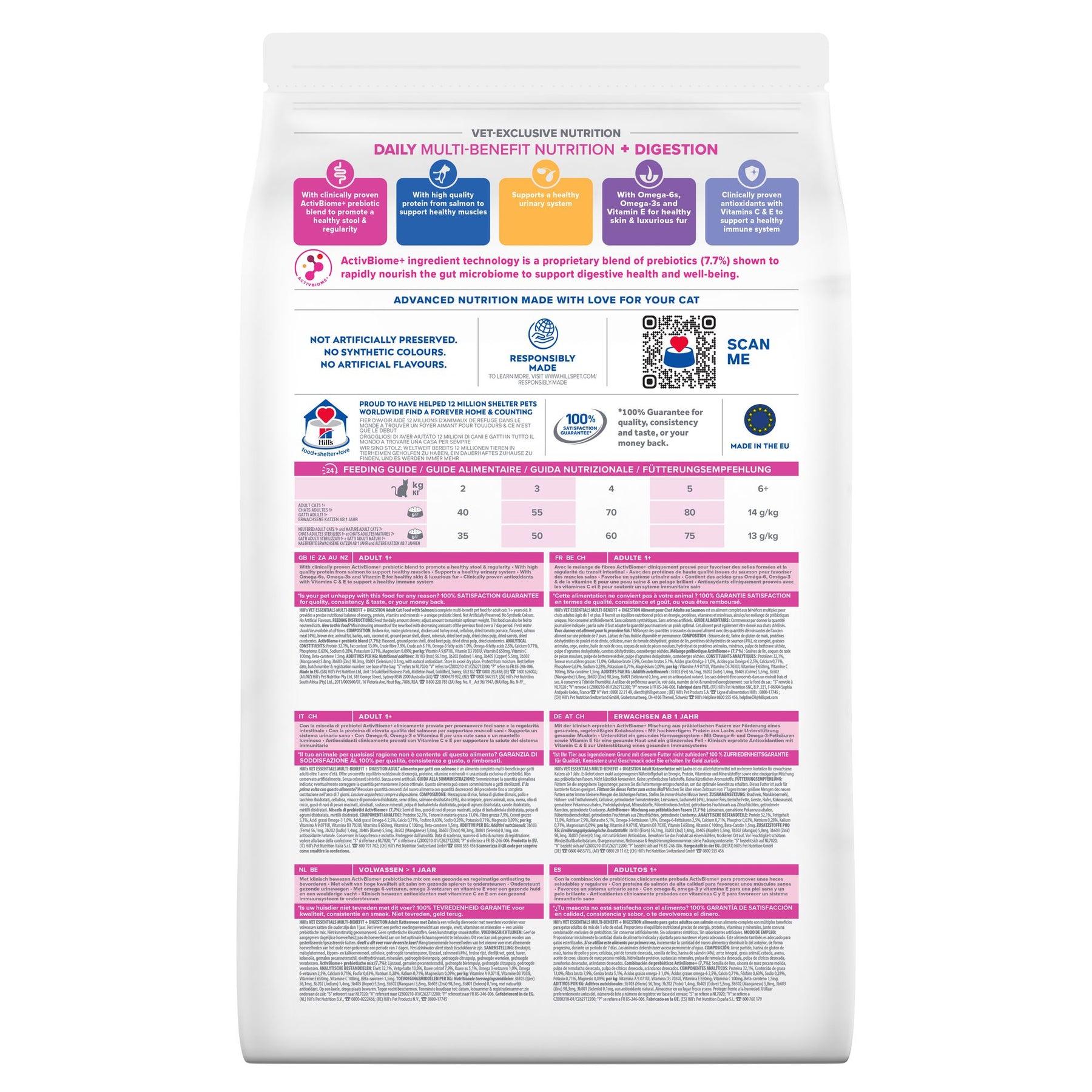 MULTI-BENEFIT + Digestion Adult 1+ Katzenfutter mit Lachs Packshot