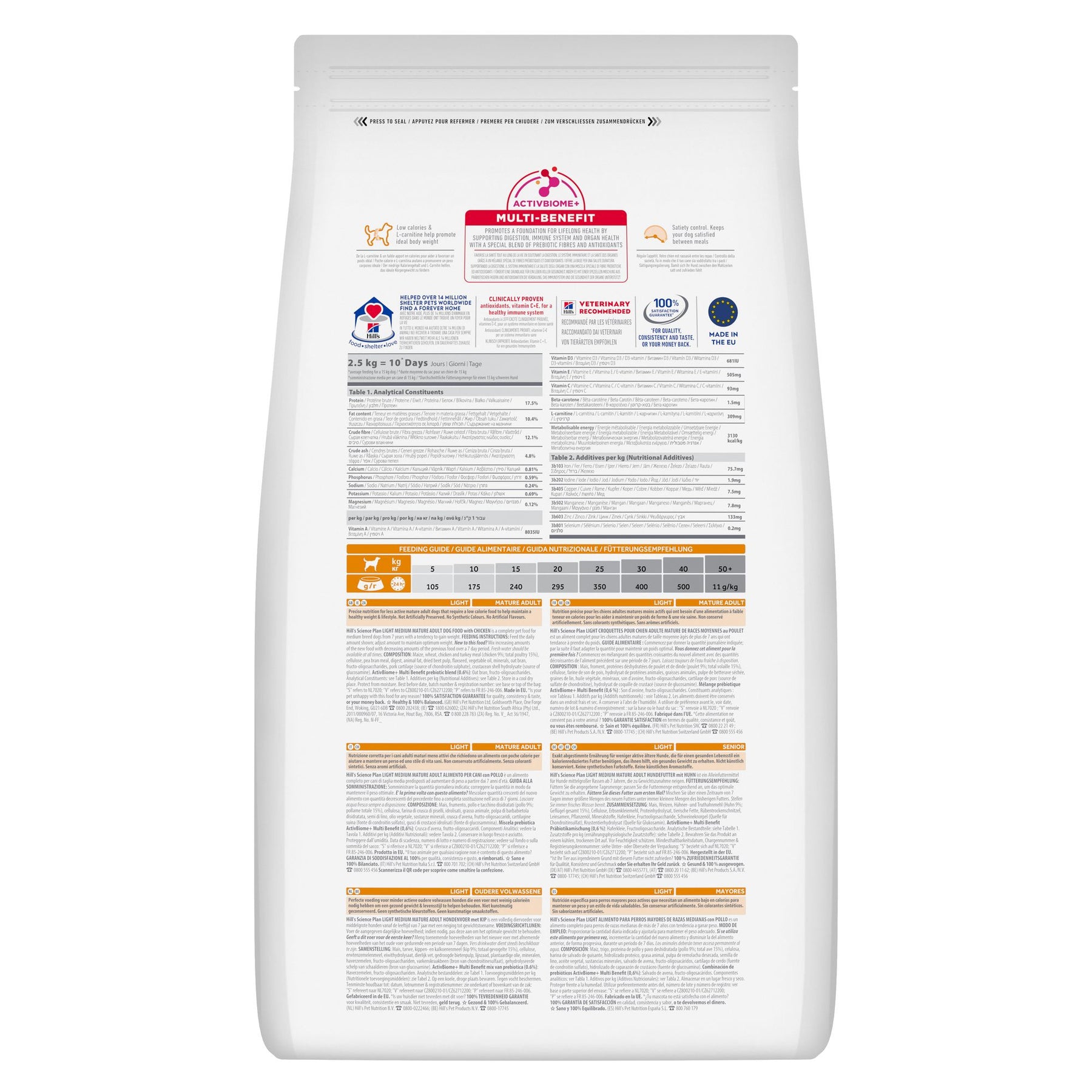 Light Medium Mature Adult Hundefutter Packshot