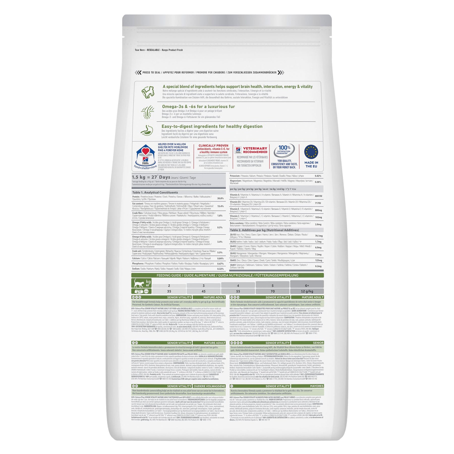 Senior Vitality Katzenfutter Huhn & Reis Packshot
