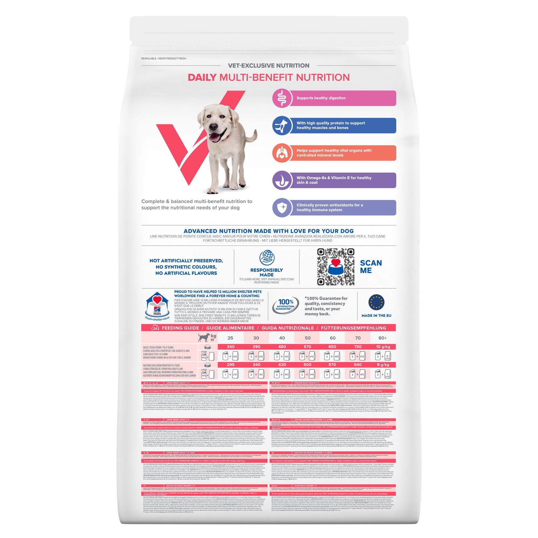 MULTI-BENEFIT Adult Large Breed Hundefutter mit Lamm und Reis Packshot